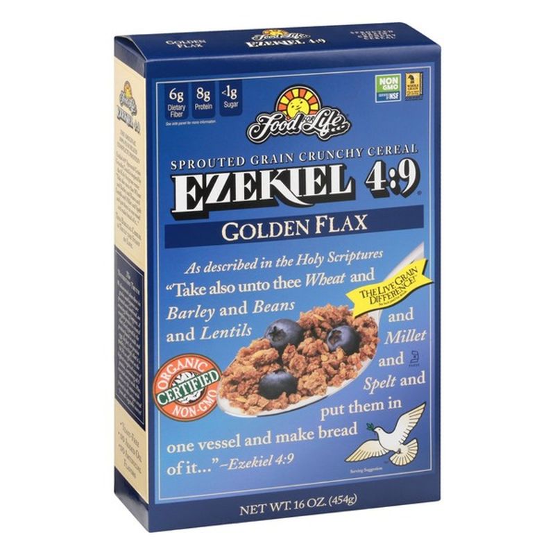 Food for Life Ezekiel 49 Sprouted Whole Grain Crunchy Cereal Golden