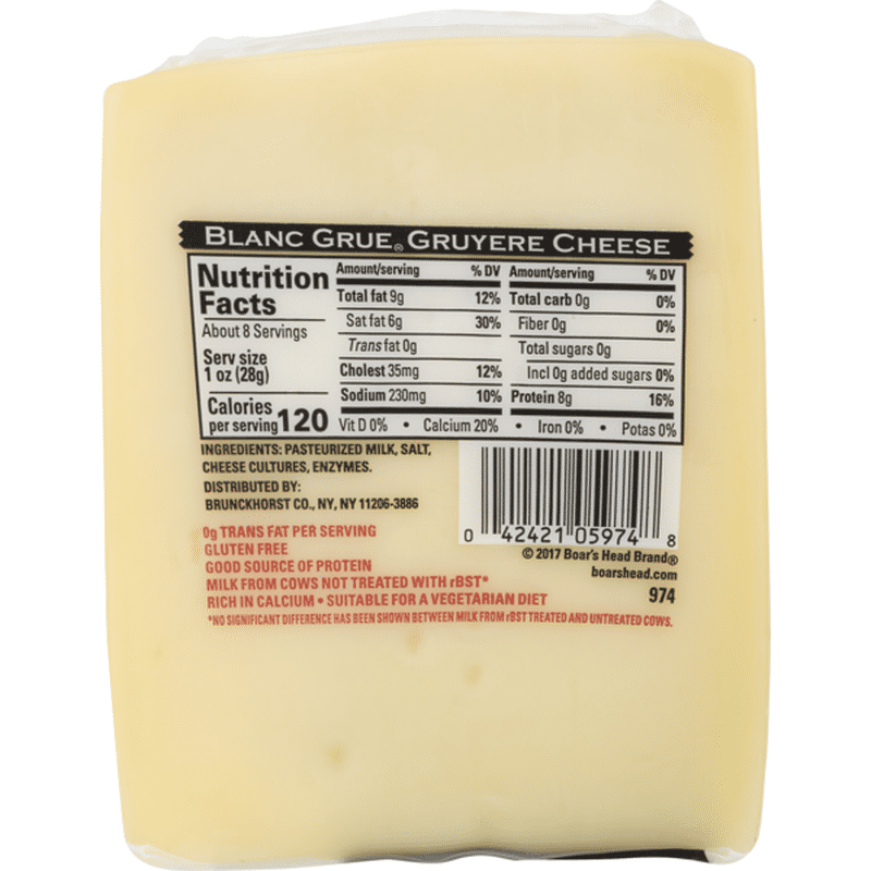 Boar's Head Cheese Blanc Grue Gruyere (8 oz) Instacart