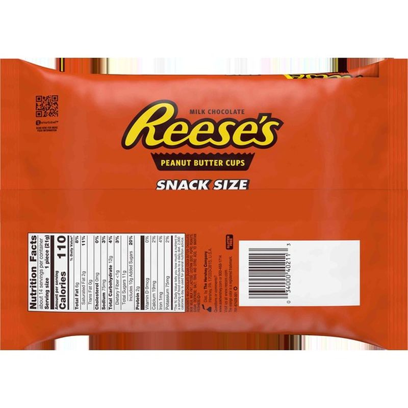 Reese's Snack Size Peanut Butter Cups Candy (10.5 oz) from Kroger
