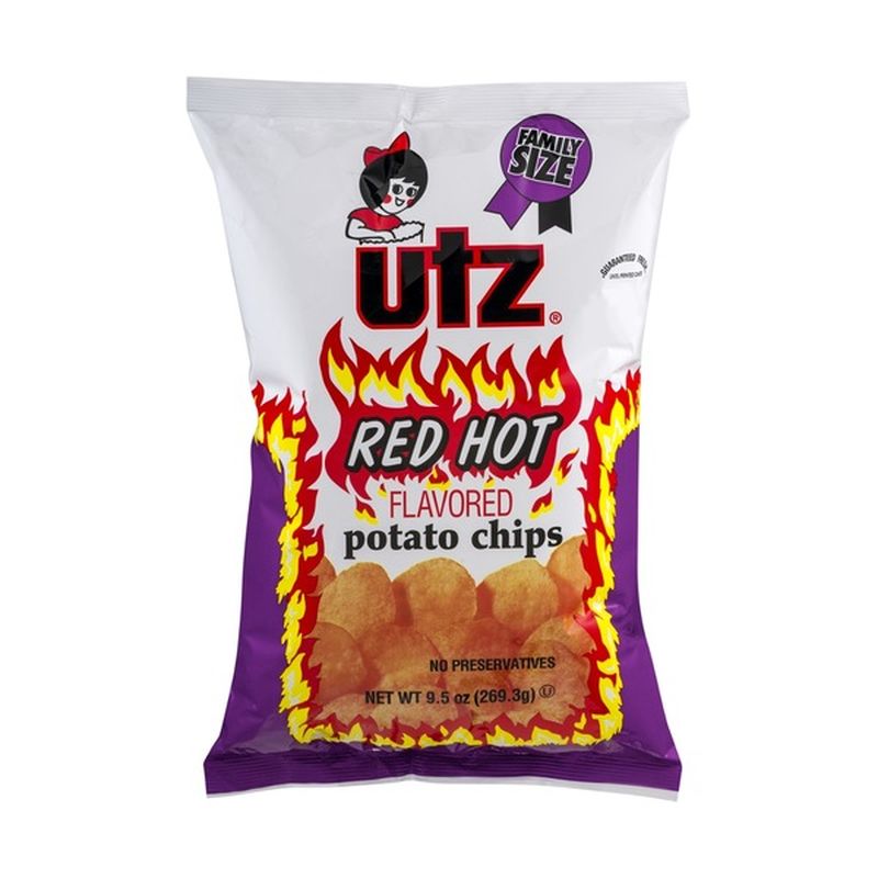 Utz Red Hot Potato Chips Family Size (9.5 oz) - Instacart