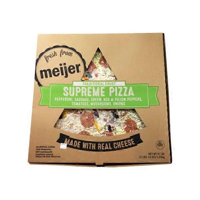 Meijer 16" Take & Bake Loaded Traditional Crust Supreme Pizza (45.5 oz