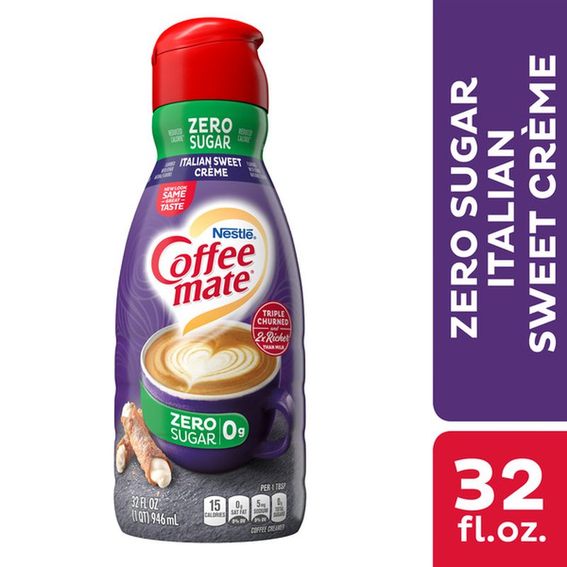 Coffee mate Zero Sugar Italian Sweet Creme Liquid Coffee Creamer (32 fl