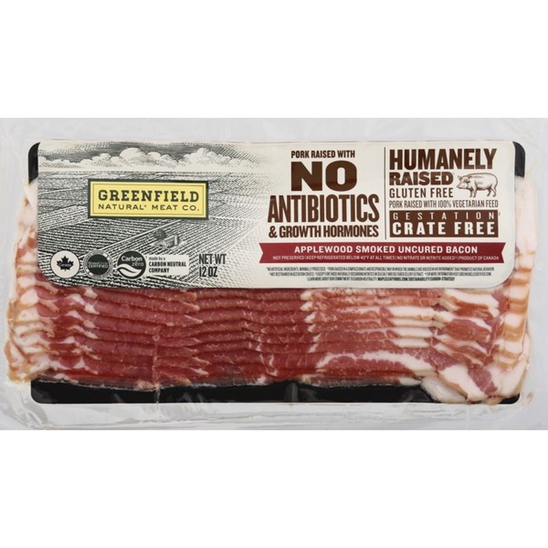 Greenfield Natural* Meat Co. Applewood Smoked Uncured Bacon (12 Oz ...