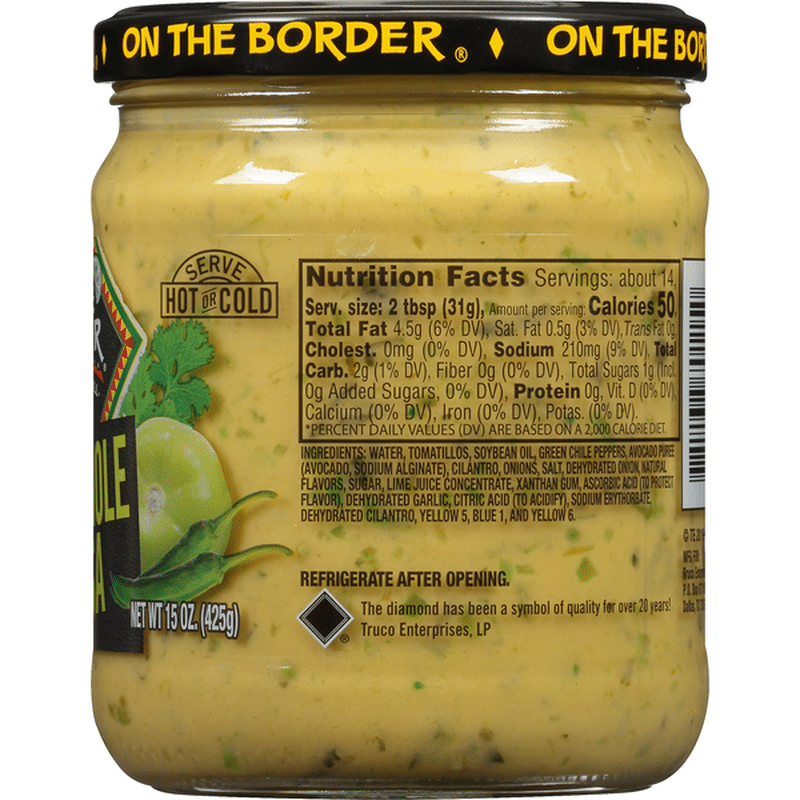 On The Border Medium Guacamole Salsa (15 oz) Instacart