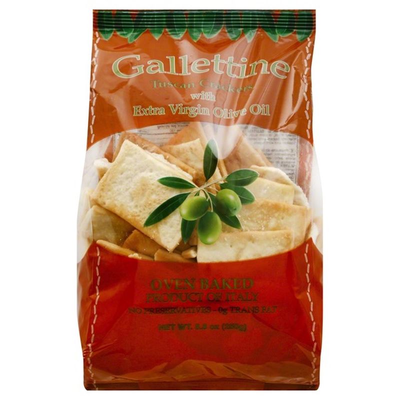 Gallettine Crackers, Tuscan, with Extra Virgin Olive Oil (8.8 oz