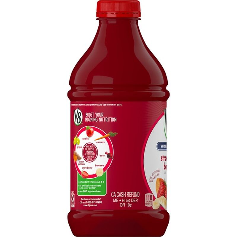 V8® Juice Blend, Strawberry Banana (46 fl oz) from Stater Bros. Instacart