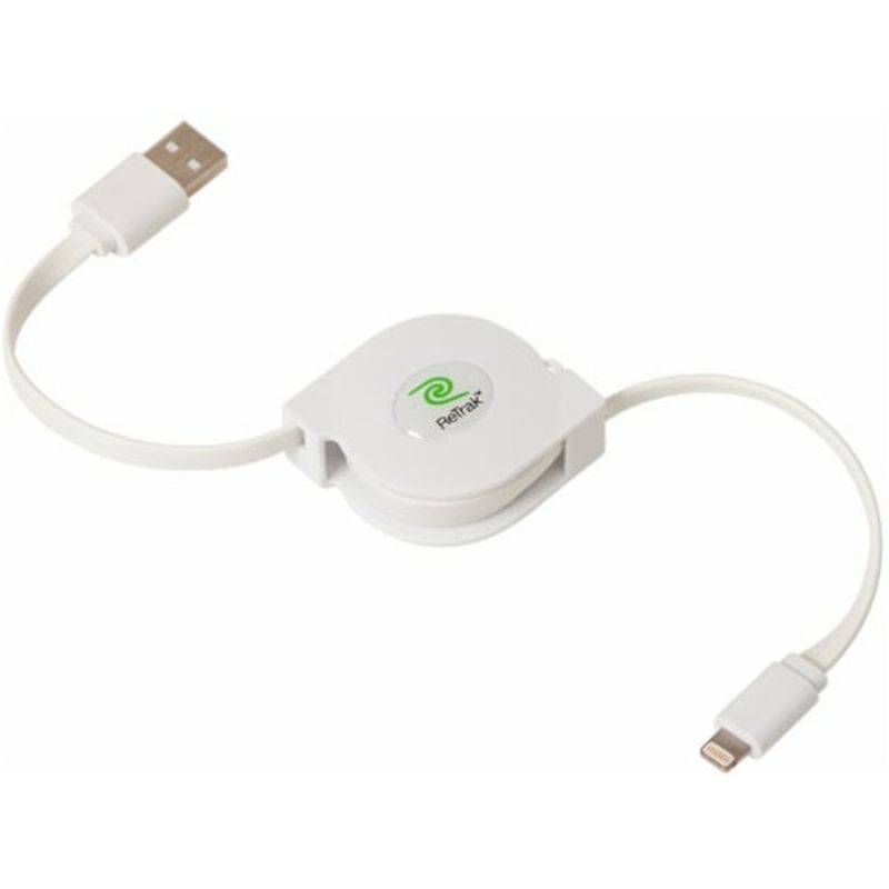 Retrak 3' Premiere Series Retractable Charge & Sync USB Cable With Lightning