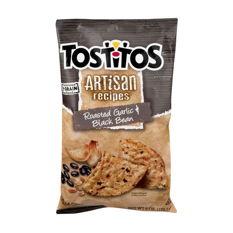 Tostitos Artisan Recipes Roasted Garlic & Black Bean Tortilla Chips (6