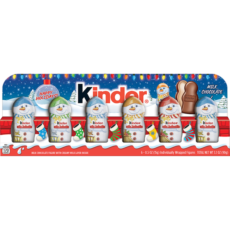 Kinder Milk Chocolate Figure, with Creamy Milk Layer, 6 Pack (6 oz