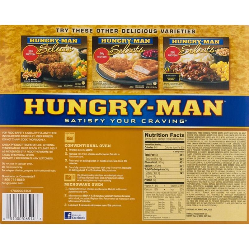 Hungry Man Selects Classic Fried Chicken Frozen Dinner 16 Oz Instacart hungry-man-selects-classic-fried-chicken-frozen-dinner-16-oz-instacart