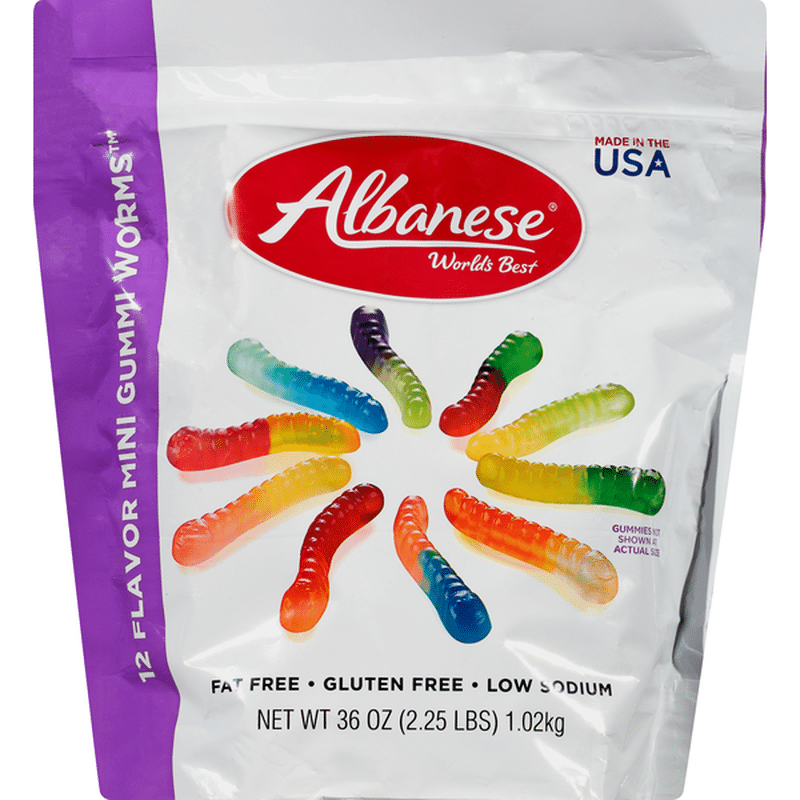 Albanese Gummi Worms, 12 Flavor, Mini (36 oz) Instacart