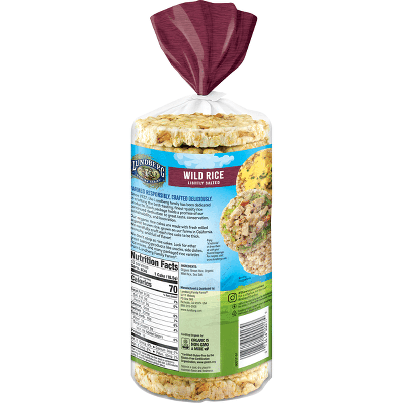 Lundberg Family Farms Rice Cakes, Whole Grain, Organic, Lightly Salted