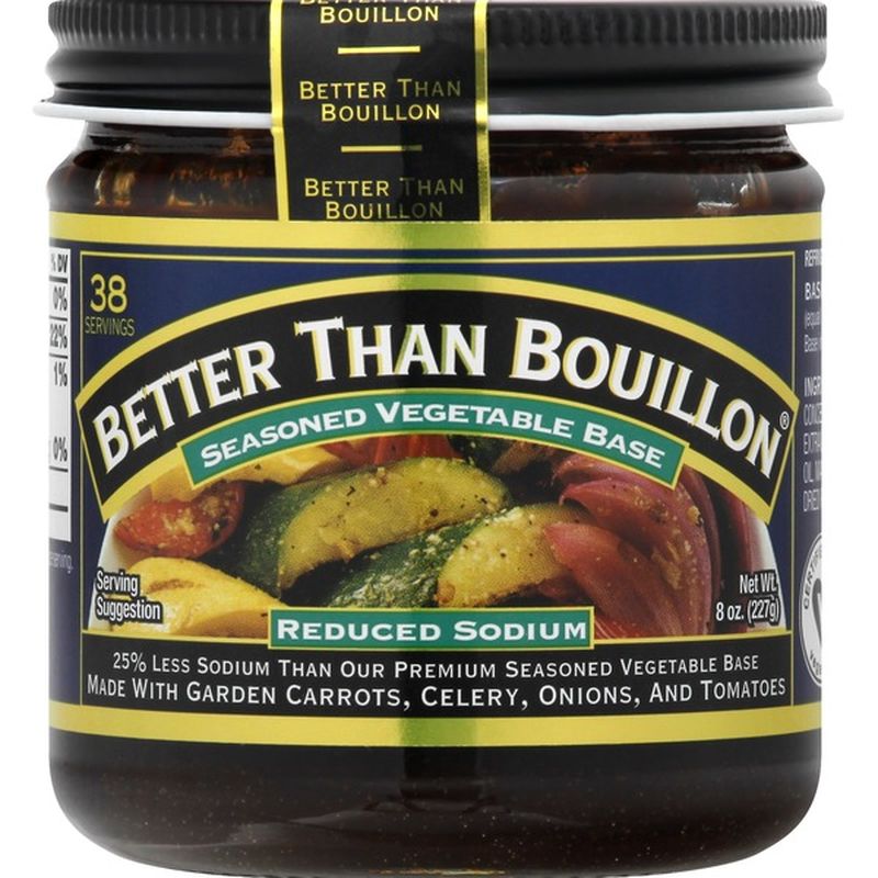 Better Than Bouillon Vegetable Base, Reduced Sodium, Seasoned (8 oz