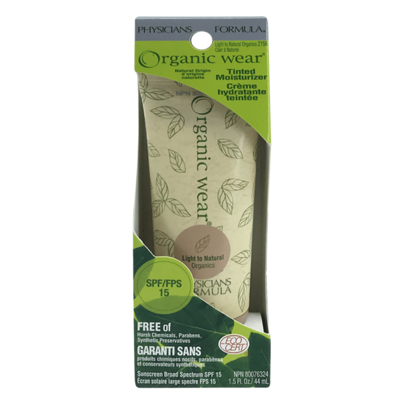 Physicians Formula Organic Wear Tinted Moisturizer Creme 2156 Light To