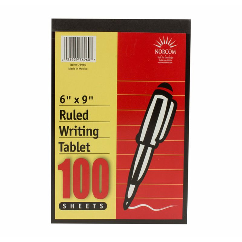 Norcom 6" x 9" Ruled Writing Tablet
