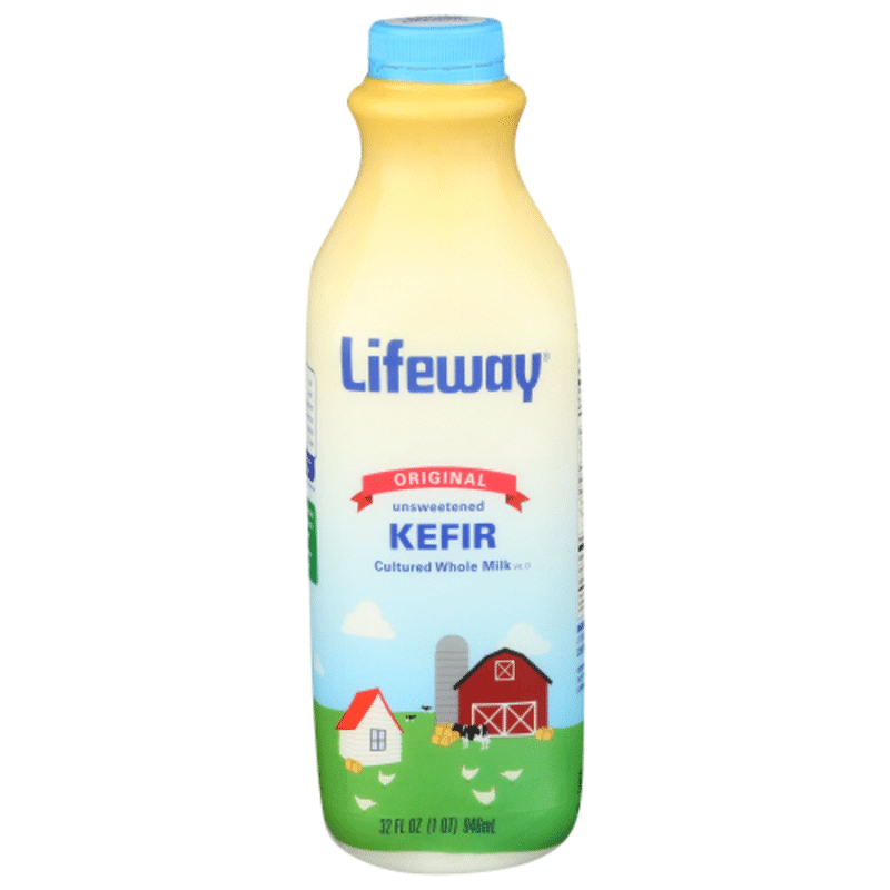 Lifeway Probiotic Original Cultured Plain Unsweetened Milk Kefir (32 Oz ...