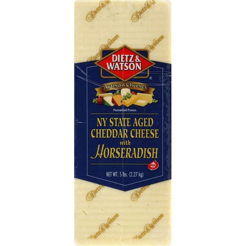Dietz & Watson Cheese, NY State Aged Cheddar, with Horseradish (5 lb