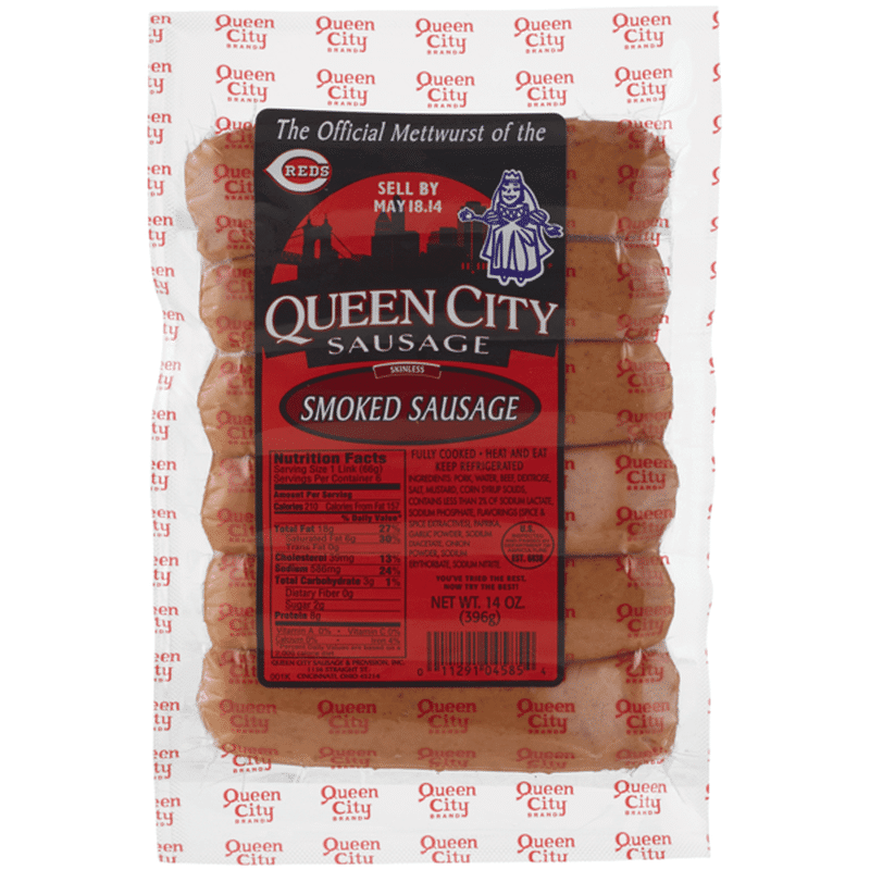 Queen City Sausage Skinless Mild Smoked Sausage (14 oz) Delivery or