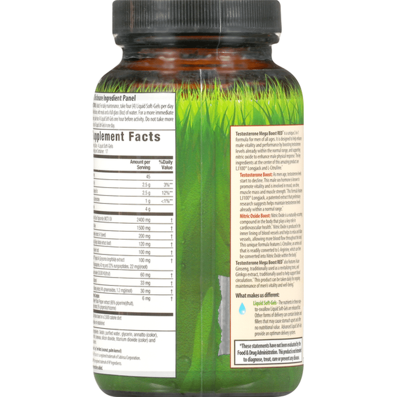 Irwin Naturals Testosterone, MegaBoost Red, Nitric Oxide Booster, Men