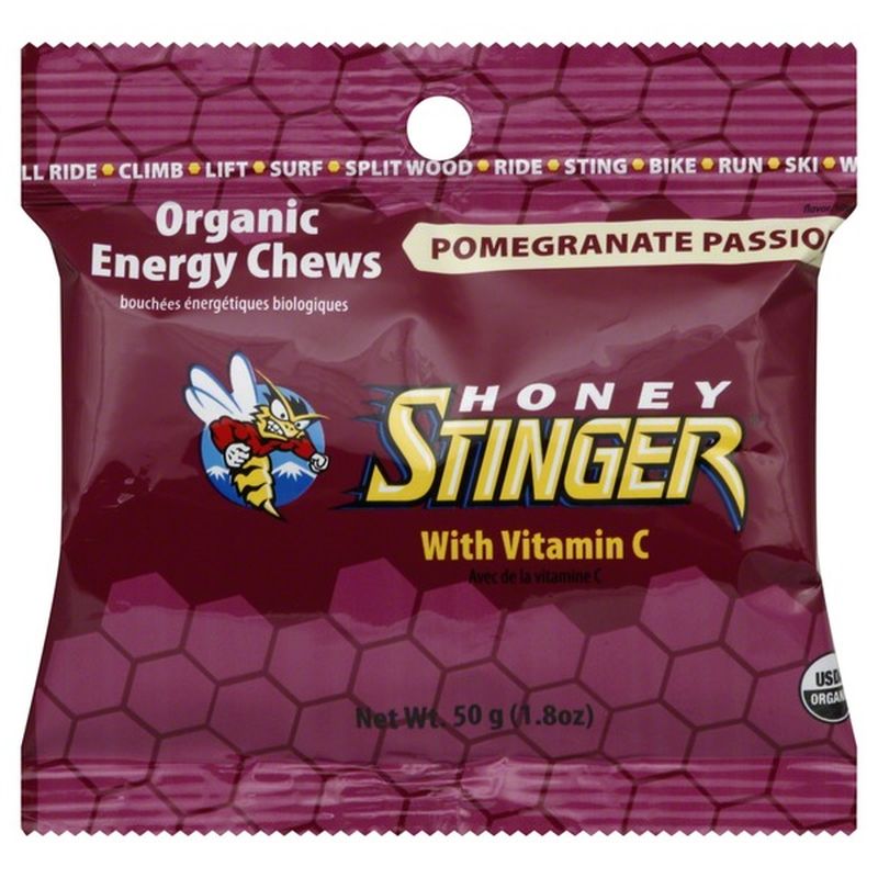 Honey Stinger Energy Chews, Organic, Pomegranate Passion (1.8 oz
