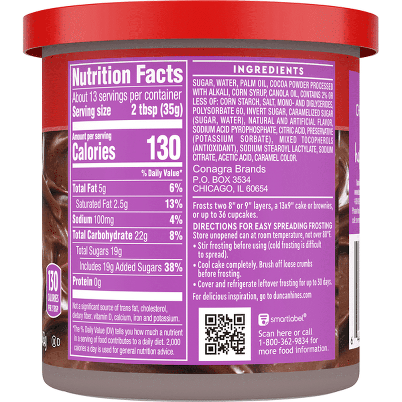 Duncan Hines Frosting, Chocolate, Creamy (16 oz) from Mollie Stone's
