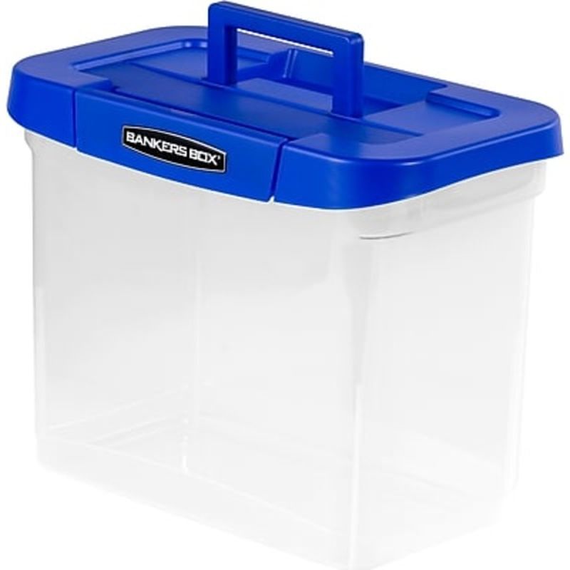 Bankers Box 0086301 Letter Size Blue & Clear HeavyDuty Plastic