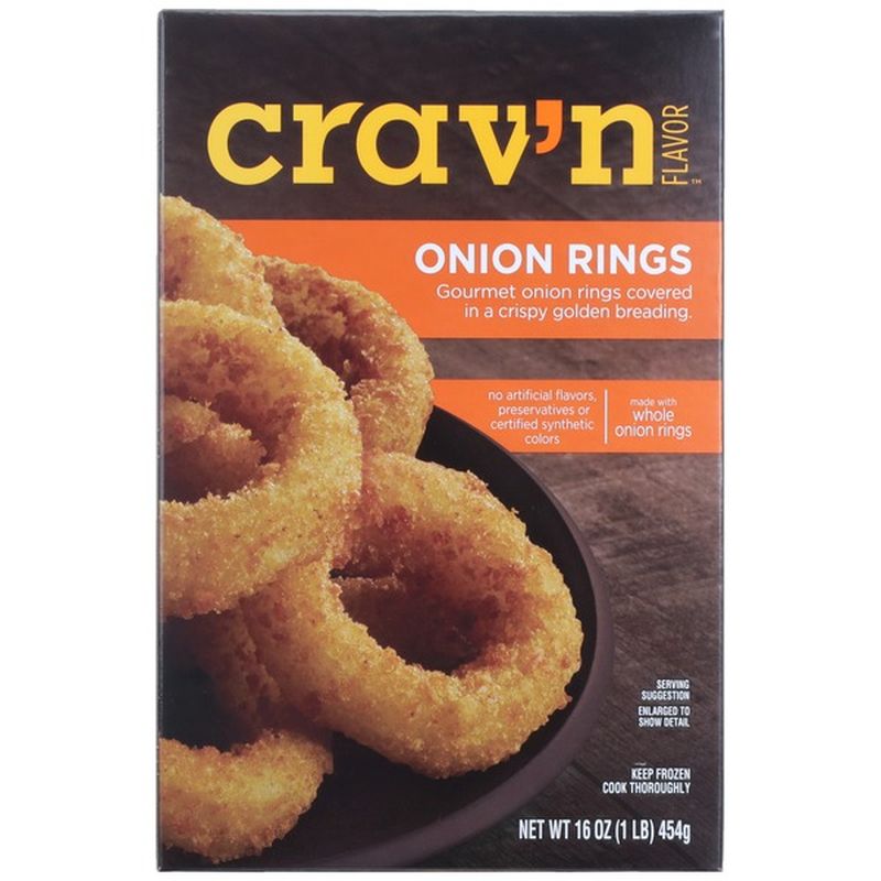 Crav'n Flavor Onion Rings Gourmet Onion Rings Covered In A Crispy Golden Breading (16 oz