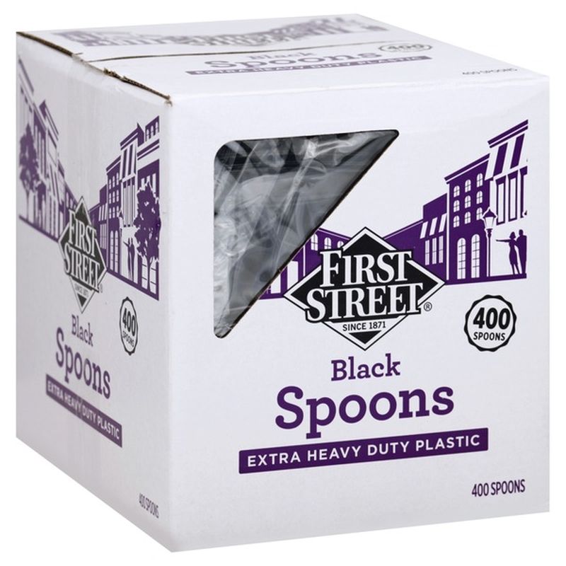 First Street Extra Heavy Duty Black Spoons (400 ct) from Smart & Final