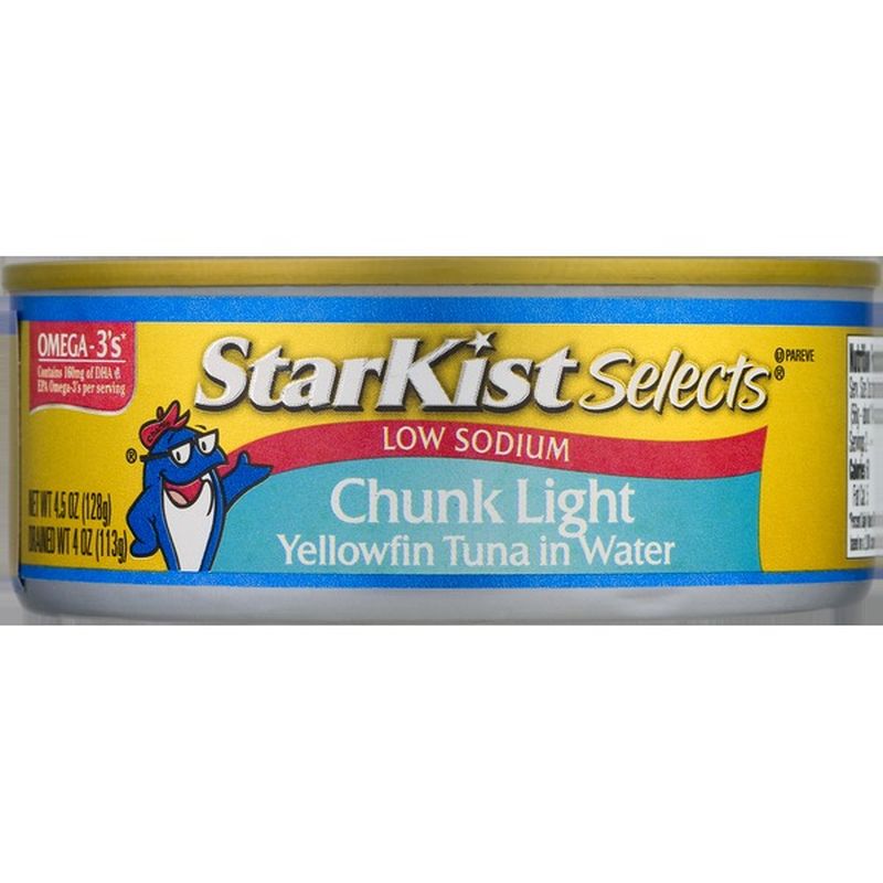 StarKist Selects® Low Sodium Chunk Light Tuna in Water 4.5 oz Can (4.