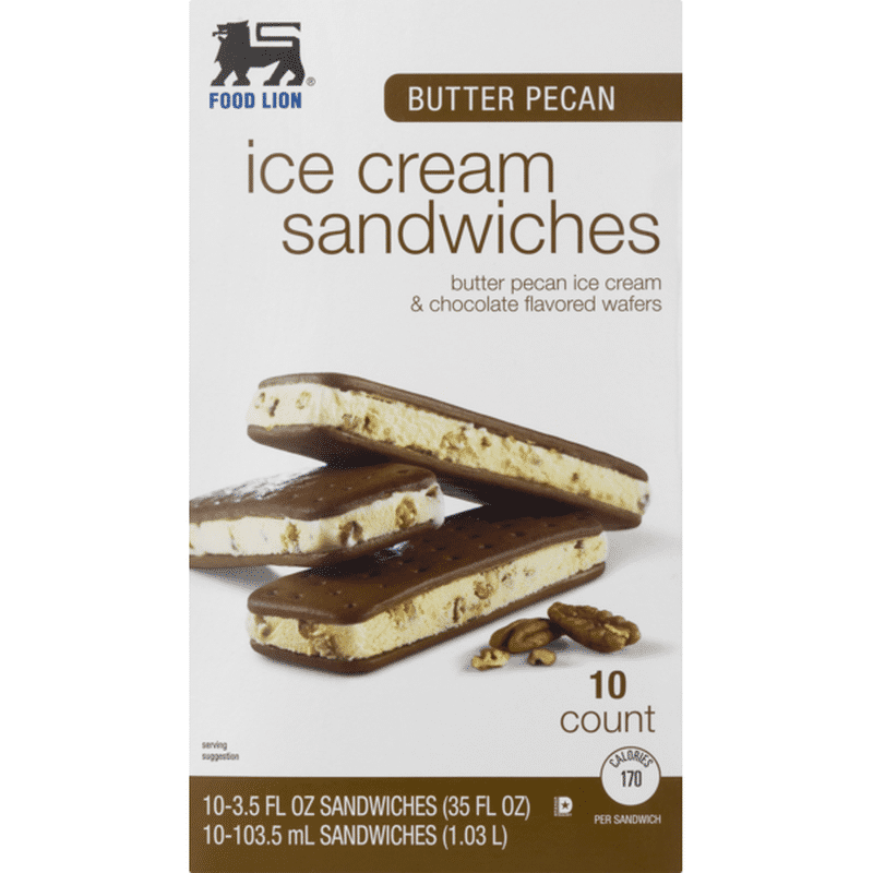 Food Lion Ice Cream Sandwiches Butter Pecan Box 3 5 Fl Oz Instacart