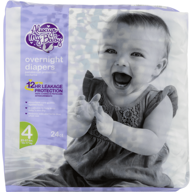 Always My Baby Overnight Diapers Size 4 (1 oz) from Food Lion Instacart