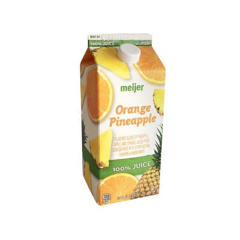 Meijer 100 Orange Pineapple FLAVORED BLEND OF PINEAPPLE, APPLE, AND ORANGE JUICES FROM