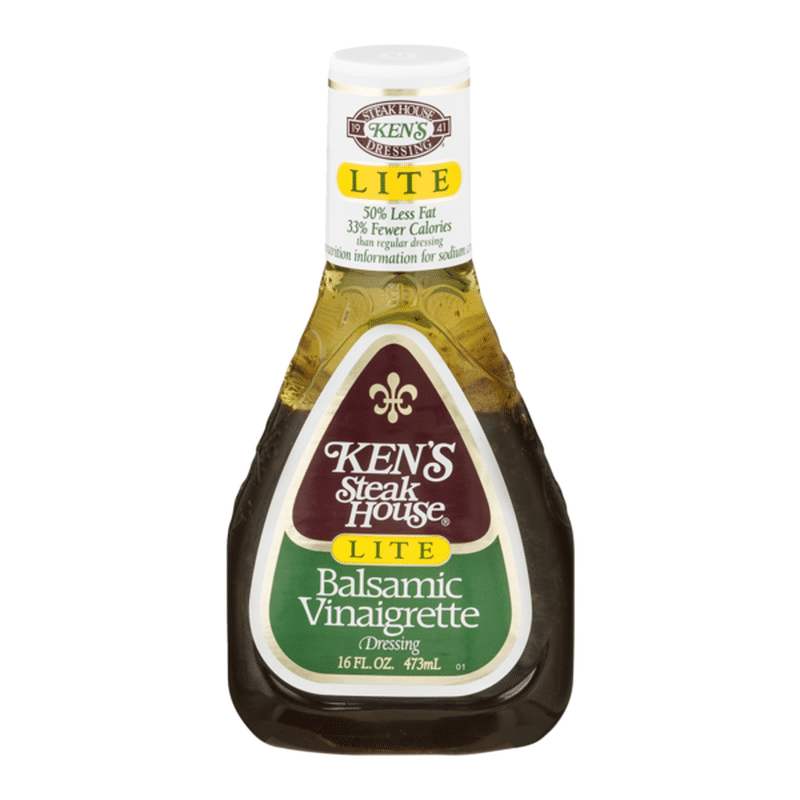 Kens Steak House Dressing & Marinade, Balsamic Vinaigrette, Lite (16 fl
