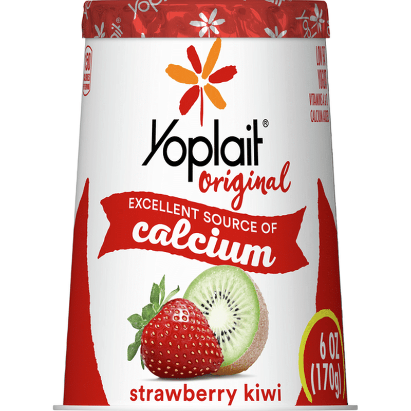 Yoplait Yogurt, Low Fat, Strawberry Kiwi, Original (6 oz) Instacart