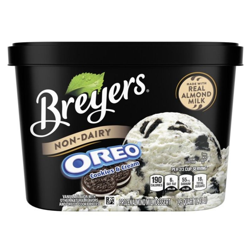 Breyers Frozen Almond Milk Dessert Oreo Cookies & Cream