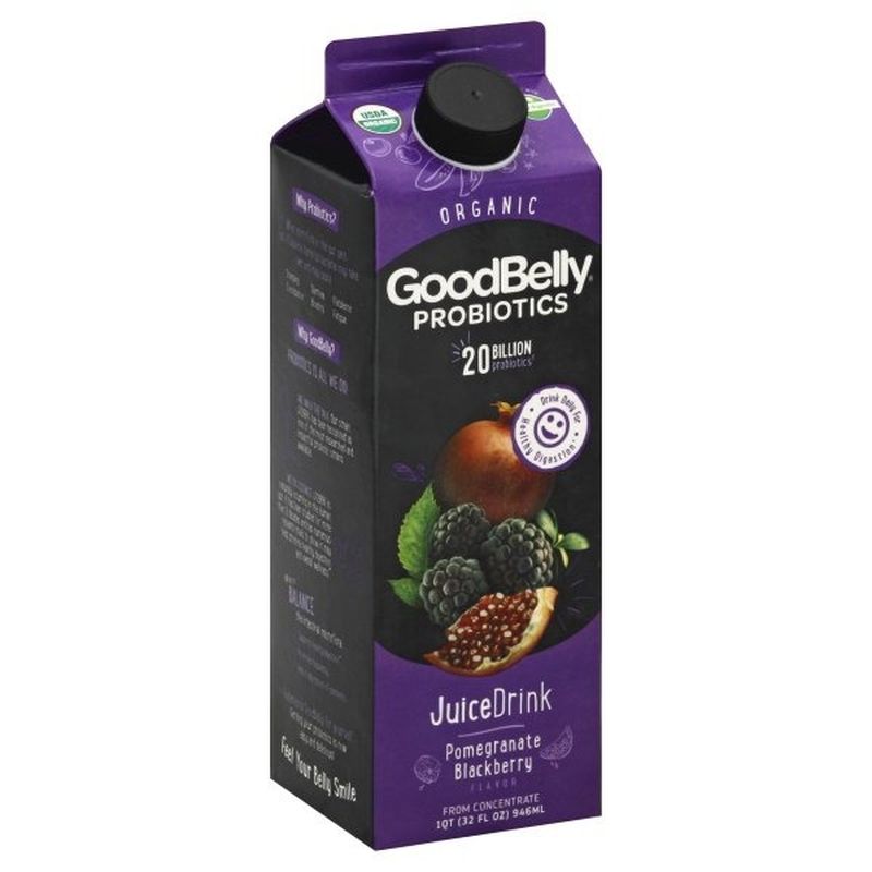 GoodBelly Probiotics Juice Drink Pomegranate Blackberry Flavor (32 oz