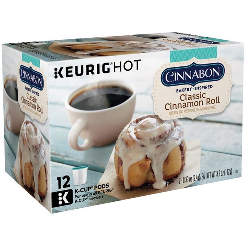 Cinnabon Classic Cinnamon Roll KCup Packs Coffee (0.33 oz) Delivery or