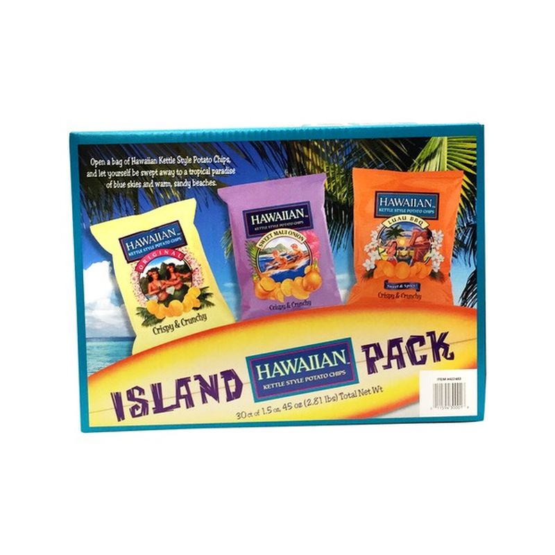Hawaiian Potato Chips, Kettle Style, Island Pack (45 oz) Instacart