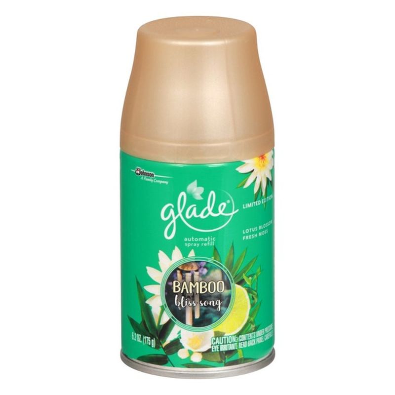 Glade Spray Refill, Automatic, Bamboo Bliss Song (6.2 oz) Instacart