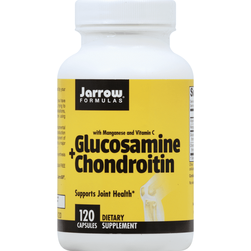 Jarrow Formulas Glucosamine + Chondroitin, with Manganese and Vitamin C, Capsules (120 each