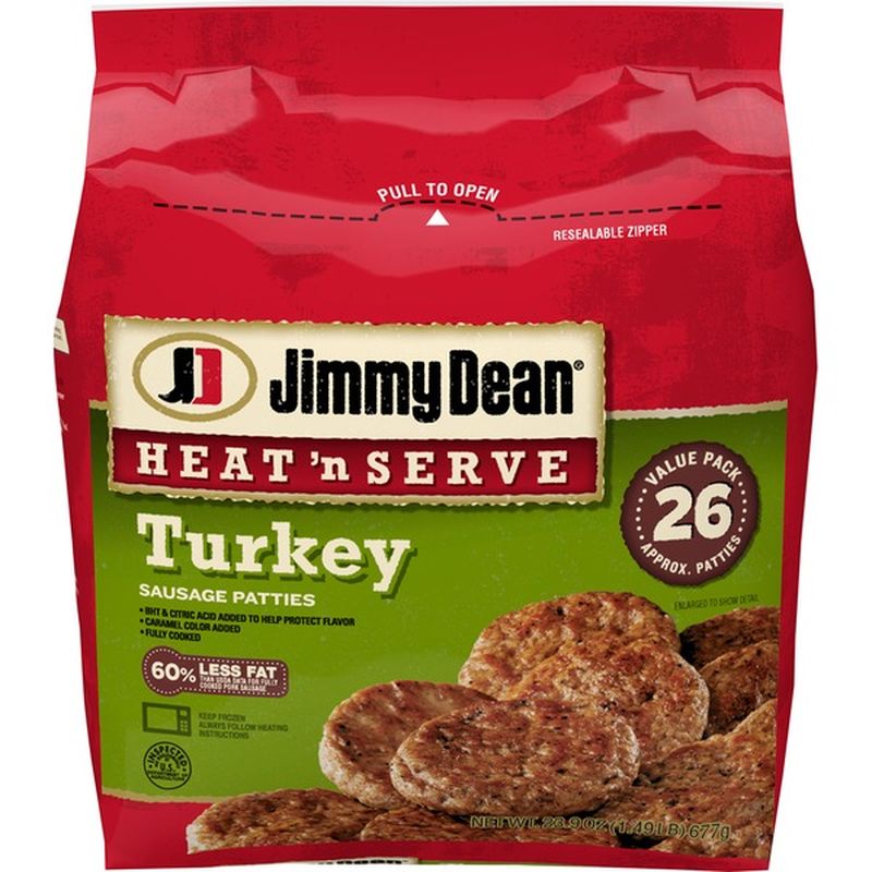 Jimmy Dean Heat 'N Serve Turkey Sausage Patties (23.9 oz) Instacart