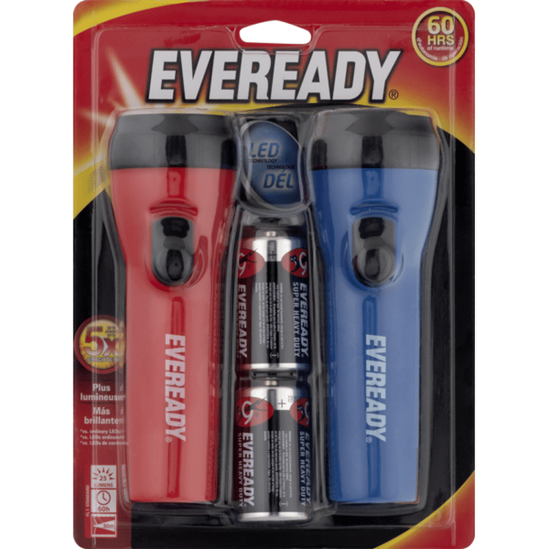 EVEREADY LED Flashlight w/ Batteries (2 ct) Instacart