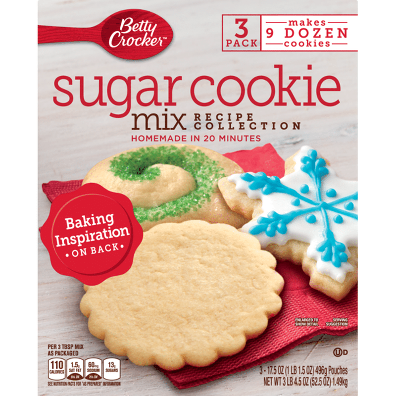 Betty Crocker Sugar Cookie Mix Recipe Collion (52.5 oz) - Instacart