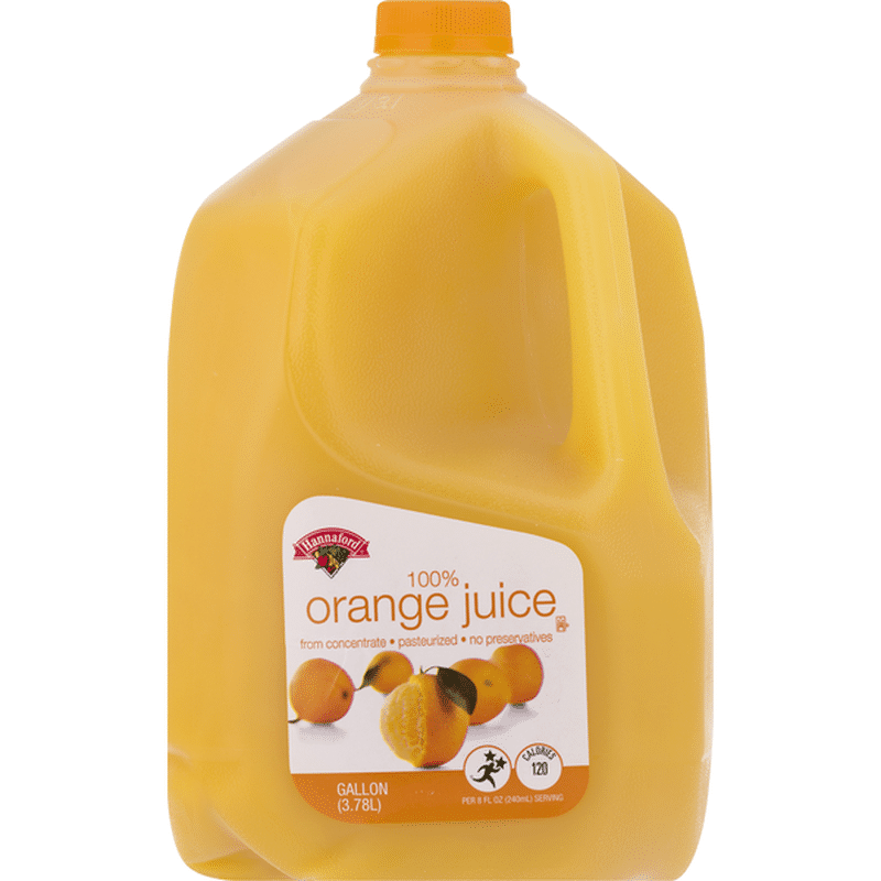 Hannaford Original 100 Orange Juice from Concentrate (1 gal) Instacart