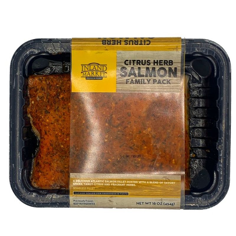 Inland Market Salmon Fillet Citrus Herb Family Pack 16 Oz Instacart