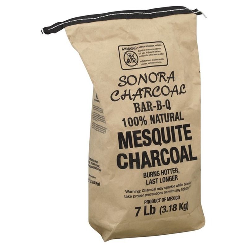 Sonora Charcoal Charcoal, Natural, 100 Lump Mesquite, BarBQ (7 lb