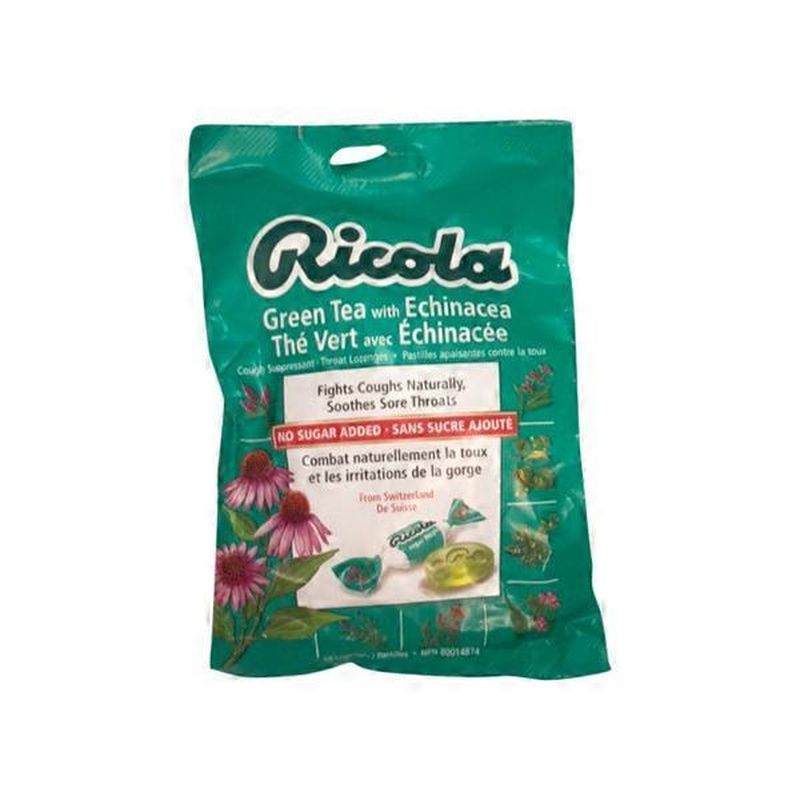 Ricola Green Tea with Echinacea Sugar Free Cough Suppressant Throat