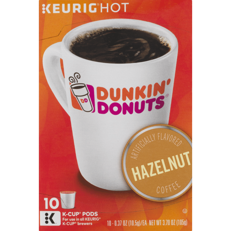 Dunkin Donuts Hazelnut Coffee K Cup Pods 0 37 Oz Instacart