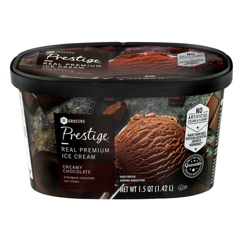 Prestige Real Premium Ice Cream Creamy Chocolate (1.5 qt) Instacart