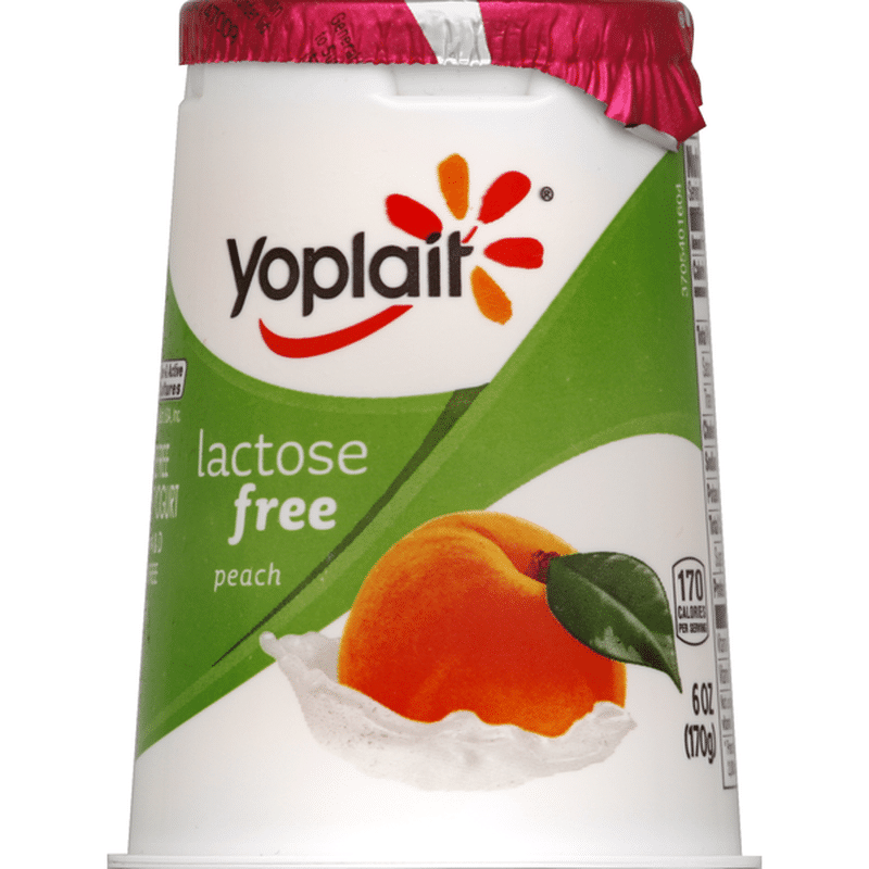 Yoplait Yogurt, Low Fat, Lactose Free, Peach (6 oz) Instacart
